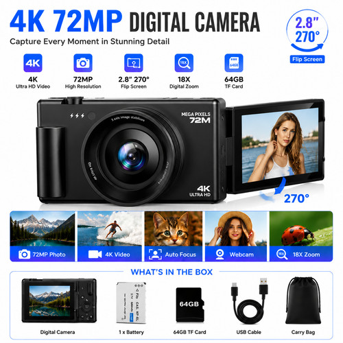 72mp autofocus - ✅4k,